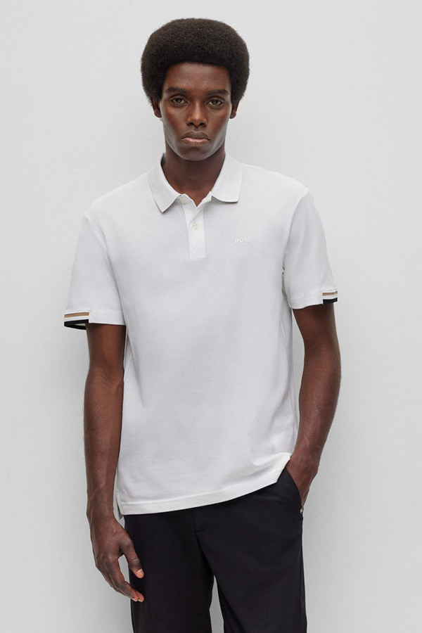 ΜΠΛΟΥΖΑ POLO BOSS - 100 ΛΕΥΚΟ